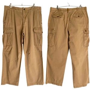 Timberland Men’s Khaki 100% Cotton Utility Cargo Pants [US 38X30]